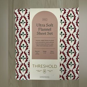 Threshold Ultra Soft Flannel Sheet Set - Red and Black